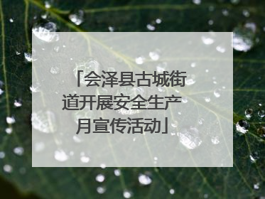 会泽县古城街道开展安全生产月宣传活动