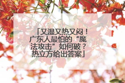 又湿又热又闷！广东人最怕的“魔法攻击”如何破？热立方给出答案
