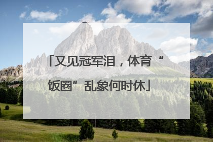 又见冠军泪，体育“饭圈”乱象何时休
