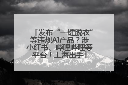 发布“一键脱衣”等违规AI产品？涉小红书、哔哩哔哩等平台！上海出手