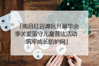 南昌红谷滩区开展毕业季关爱留守儿童普法活动 筑牢成长防护网