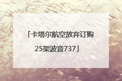 卡塔尔航空放弃订购25架波音737