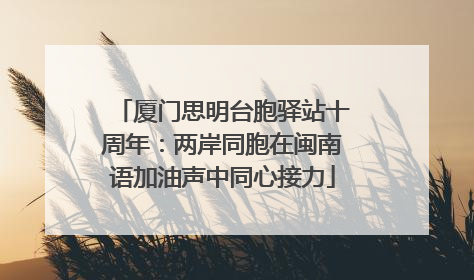 厦门思明台胞驿站十周年：两岸同胞在闽南语加油声中同心接力