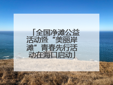 全国净滩公益活动暨“美丽岸滩”青春先行活动在海口启动