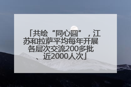 共绘“同心圆”，江苏和拉萨平均每年开展各层次交流200多批、近2000人次