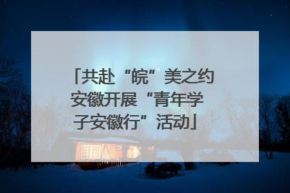 共赴“皖”美之约 安徽开展“青年学子安徽行”活动