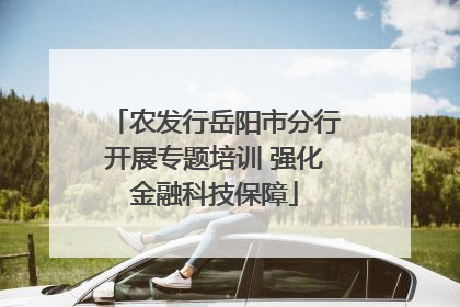 农发行岳阳市分行开展专题培训 强化金融科技保障