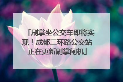 刷掌坐公交车即将实现！成都二环路公交站正在更新刷掌闸机