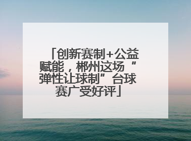 创新赛制+公益赋能，郴州这场“弹性让球制”台球赛广受好评