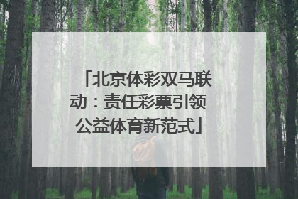 北京体彩双马联动：责任彩票引领公益体育新范式