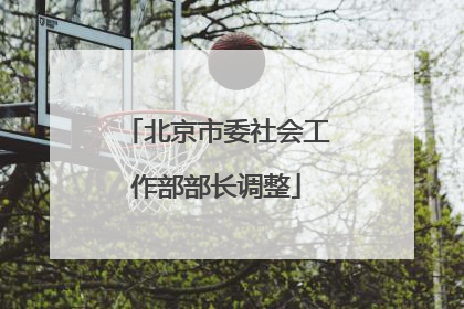 北京市委社会工作部部长调整