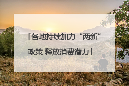 各地持续加力“两新”政策 释放消费潜力