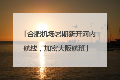 合肥机场暑期新开河内航线，加密大阪航班