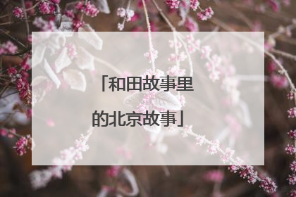 和田故事里的北京故事