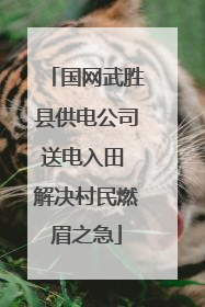国网武胜县供电公司送电入田 解决村民燃眉之急