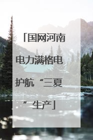 国网河南电力满格电护航“三夏”生产