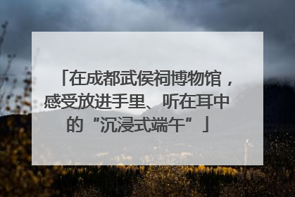 在成都武侯祠博物馆，感受放进手里、听在耳中的“沉浸式端午”