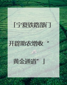 宁夏铁路部门开辟助农增收“黄金通道”