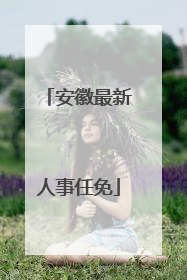 安徽最新人事任免