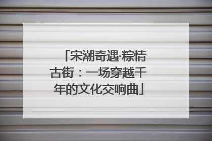 宋潮奇遇·粽情古街：一场穿越千年的文化交响曲