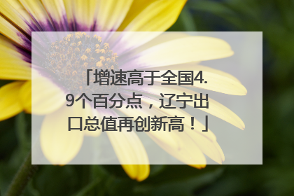增速高于全国4.9个百分点，辽宁出口总值再创新高！