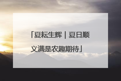 夏耘生辉｜夏日顺义满是农趣期待