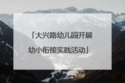 大兴路幼儿园开展幼小衔接实践活动