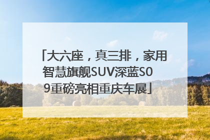 大六座，真三排，家用智慧旗舰SUV深蓝S09重磅亮相重庆车展
