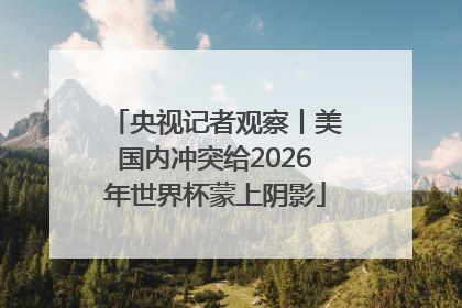 央视记者观察丨美国内冲突给2026年世界杯蒙上阴影