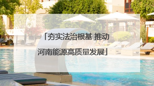 夯实法治根基 推动河南能源高质量发展