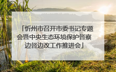忻州市召开市委书记专题会暨中央生态环境保护督察边督边改工作推进会