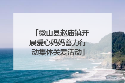 微山县赵庙镇开展爱心妈妈蓄力行动集体关爱活动