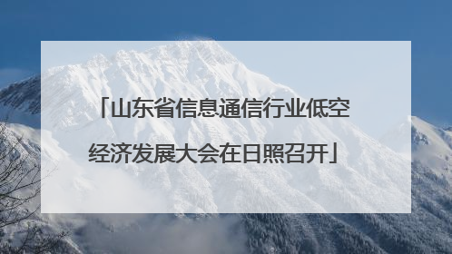 山东省信息通信行业低空经济发展大会在日照召开