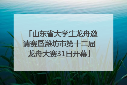 山东省大学生龙舟邀请赛暨潍坊市第十二届龙舟大赛31日开幕