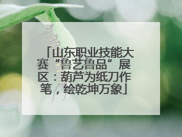 山东职业技能大赛“鲁艺鲁品”展区：葫芦为纸刀作笔，绘乾坤万象