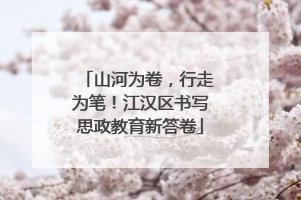 山河为卷，行走为笔！江汉区书写思政教育新答卷