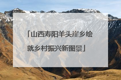 山西寿阳羊头崖乡绘就乡村振兴新图景