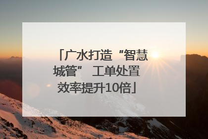 广水打造“智慧城管” 工单处置效率提升10倍