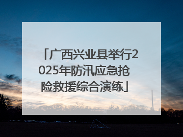 广西兴业县举行2025年防汛应急抢险救援综合演练