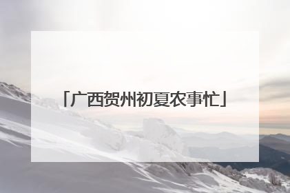 广西贺州初夏农事忙