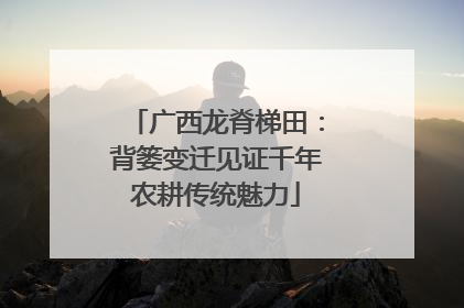 广西龙脊梯田：背篓变迁见证千年农耕传统魅力