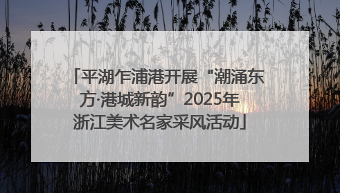 平湖乍浦港开展“潮涌东方·港城新韵”2025年浙江美术名家采风活动