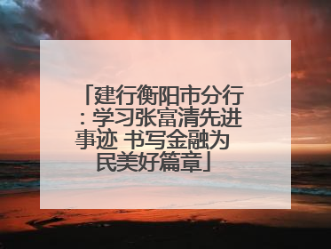建行衡阳市分行：学习张富清先进事迹 书写金融为民美好篇章