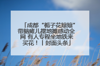成都“栀子花孃孃”带脑瘫儿摆地摊感动全网 有人专程坐地铁来买花！丨封面头条