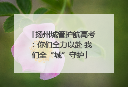扬州城管护航高考：你们全力以赴 我们全“城”守护