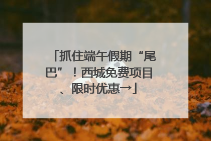 抓住端午假期“尾巴”！西城免费项目、限时优惠→