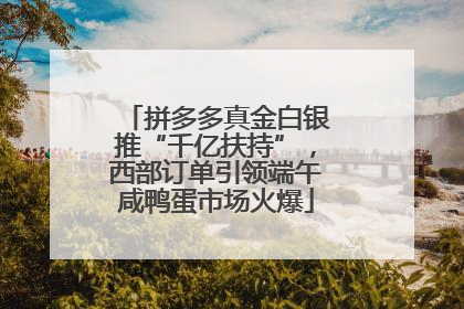 拼多多真金白银推“千亿扶持”，西部订单引领端午咸鸭蛋市场火爆