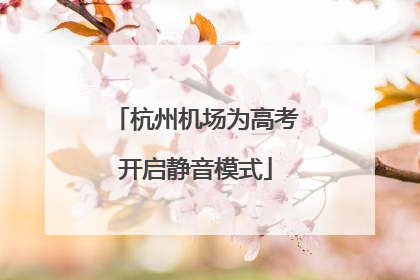 杭州机场为高考开启静音模式