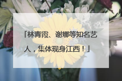 林青霞、谢娜等知名艺人，集体现身江西！