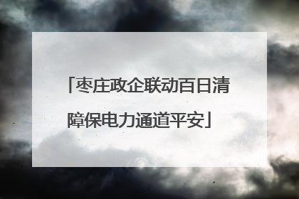 枣庄政企联动百日清障保电力通道平安
